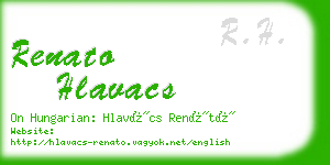 renato hlavacs business card